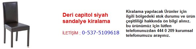 deri capitol siyah sandalye kiralama