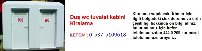 duş wc tuvalet kabini kiralama