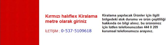 kırmızı halıflex kiralama