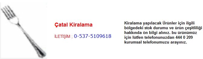 çatal kiralama