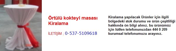 örtülü kokteyl masası kiralama