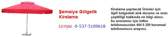 şemsiye gölgelik kiralama